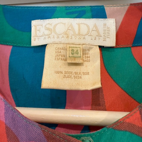 Escada Multicolor Graphic Blouse - Picture 2 of 4